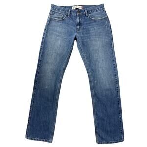 Levi’s 514 Slim Straight Jeans 33x32 Distressed Grunge Medium Wash Denim